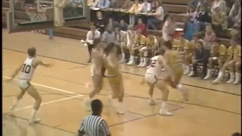 February 7, 1987 - Coach Mike Steele and His DePauw Basketball Team