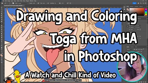 Drawing and Coloring Toga from MHA in Photoshop - SPED UP - A Watch and Chill Kind of Video