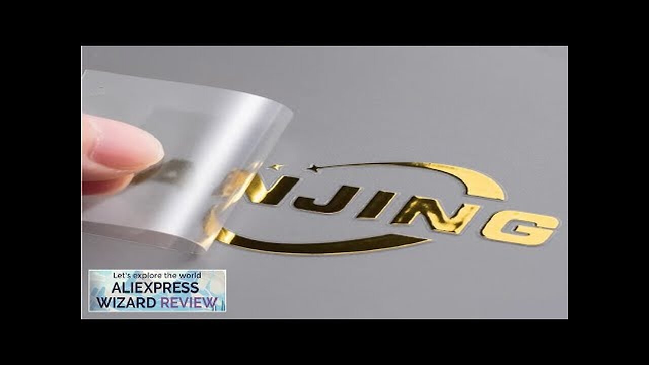 100PCS Custom Transfer 3D Sticker Shiny Gold Silver Transfer Sticker Brand Company Review