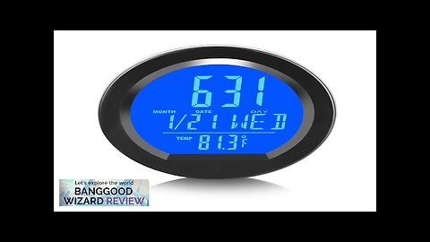 Car Solar Car Clock Temperature Gauge LED Digital Display Night Light Intelligent Review