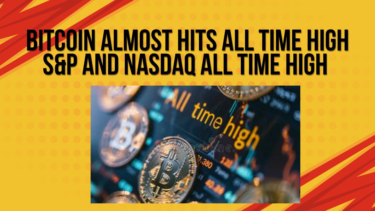 Bitcoin all time high + stocks hit another all time high