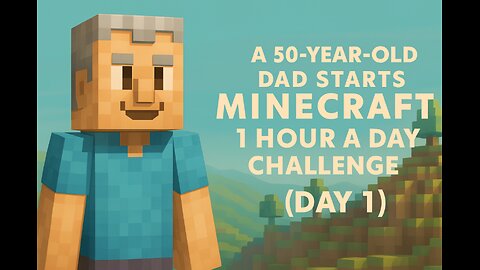 A 50-Year-Old Dad Starts Minecraft 1 Hour a Day Challenge (Day 1)