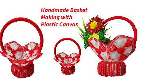 Handmade Basket Making with Plastic Canvas | Easy DIY Craft Idea