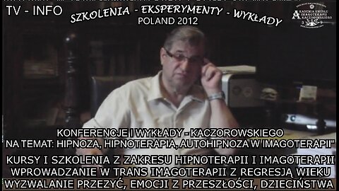 KURSY I SZKOLENIA Z ZAKRESU HIPNOTERAPII I IMAGOTERAPII. WPROWADZANIE W TRANS IMAGOTERAPII Z REGRESJA WIEKU.