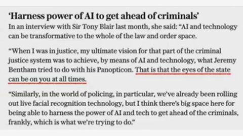 The UK Home Secretary, Shabana Mahmood, Openly Says She Wants an AI Panopticon Digital Prison
