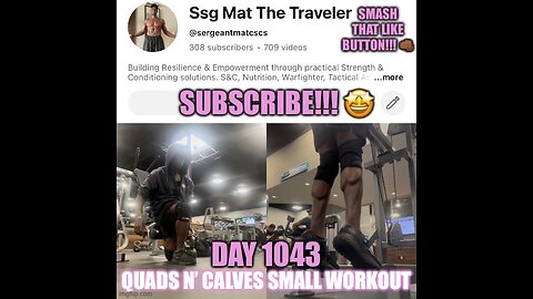 Quads & Calves Small Workout (Day 1043 Part-2)