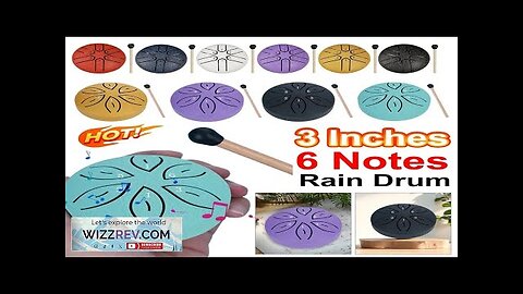 Rain Drum 3 Inches 6 Notes Steel Tongue Drum Mini Handpan Music Review