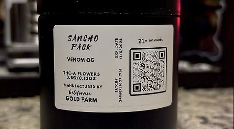 California Gold Farm Venom OG Strain, THCa Flower Review! Sancho Pack🔥