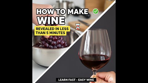 How to Make Wine - Revealed in Less Than 5 Minutes - Learn Fast - Easy Wine