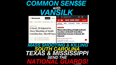 CS #3 Mass shooting/Killing South Carolina and NO NATIONAL GUARDS