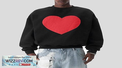 INCERUN Mens Heart Print Long-Sleeve Sweatshirt Casual Classic Black Crew Neck Pullover Review