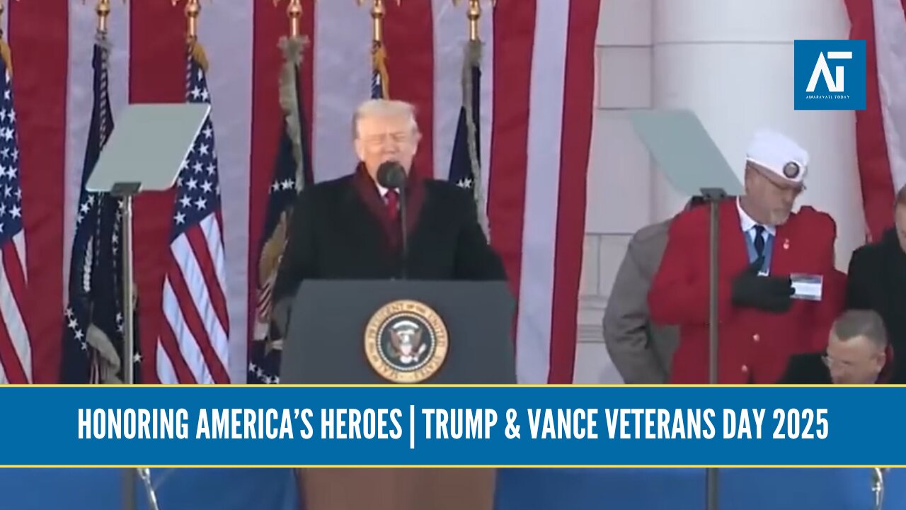 Trump & JD Vance Honor Heroes: Veterans Day 2025 Ceremony | US Politics | Amaravati Today