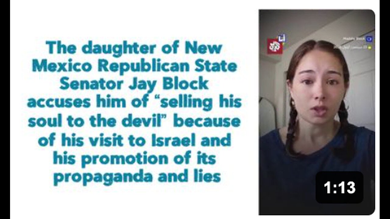 The daughter of New Mexico Republican State Senator Jay Block accuses him of “selling his soul to the devil”