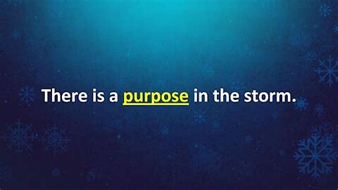 God Sometimes Brings A Storm In Our Life To Redirect Us To Do Something For His Purpose