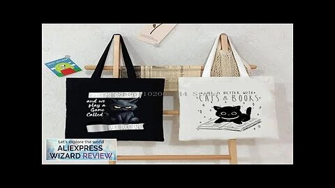 Life Is Better with Cats & Books Canvas Tote Bag Women Cute Review