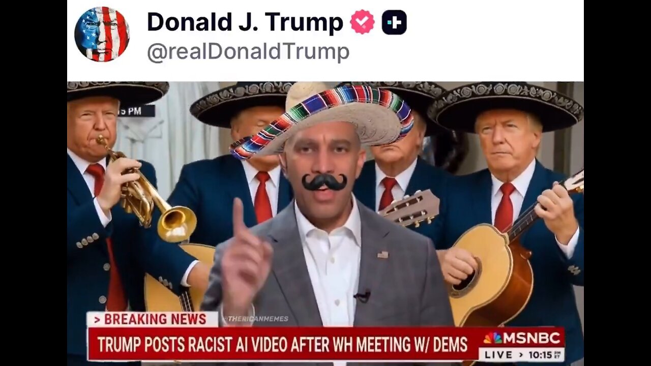 Trump Sombrero Meme TRIGGERS Democrats who Cry RACISM. MAGA Doubles Down.