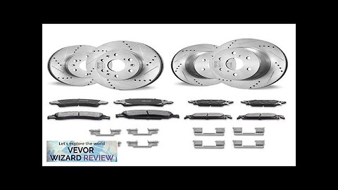 VEVOR Drilled Slotted Front Rear Brake Rotors Pads Kit for Chevy Silverado Review