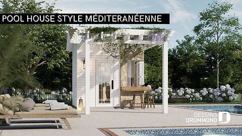 Visite 3D | #1925 -Pool house style méditeranéenne | Dessins Drummond