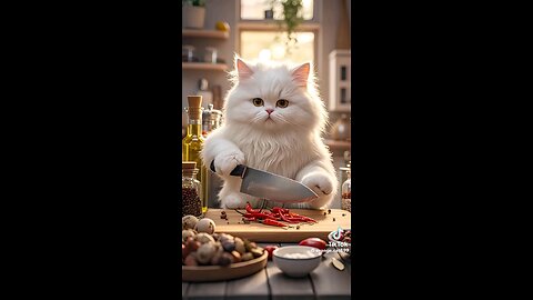 cat cooking