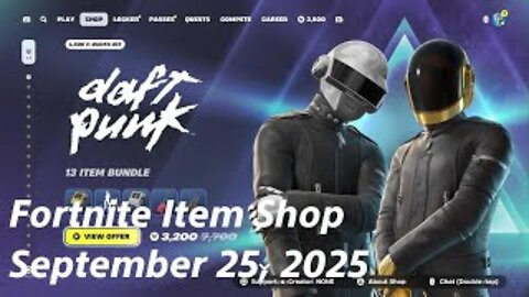 Fortnite Item Shop|September 25, 2025(*New* Daft Punk Bundle & More)