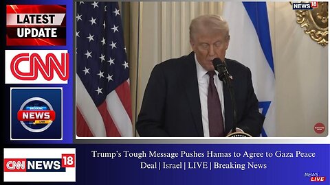 Trump’s Tough Message Pushes Hamas to Agree to Gaza Peace Deal | Israel | LIVE | Breaking News