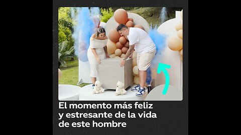 Este hombre va a ser papá, pero la celebración se le está yendo un poco de las manos