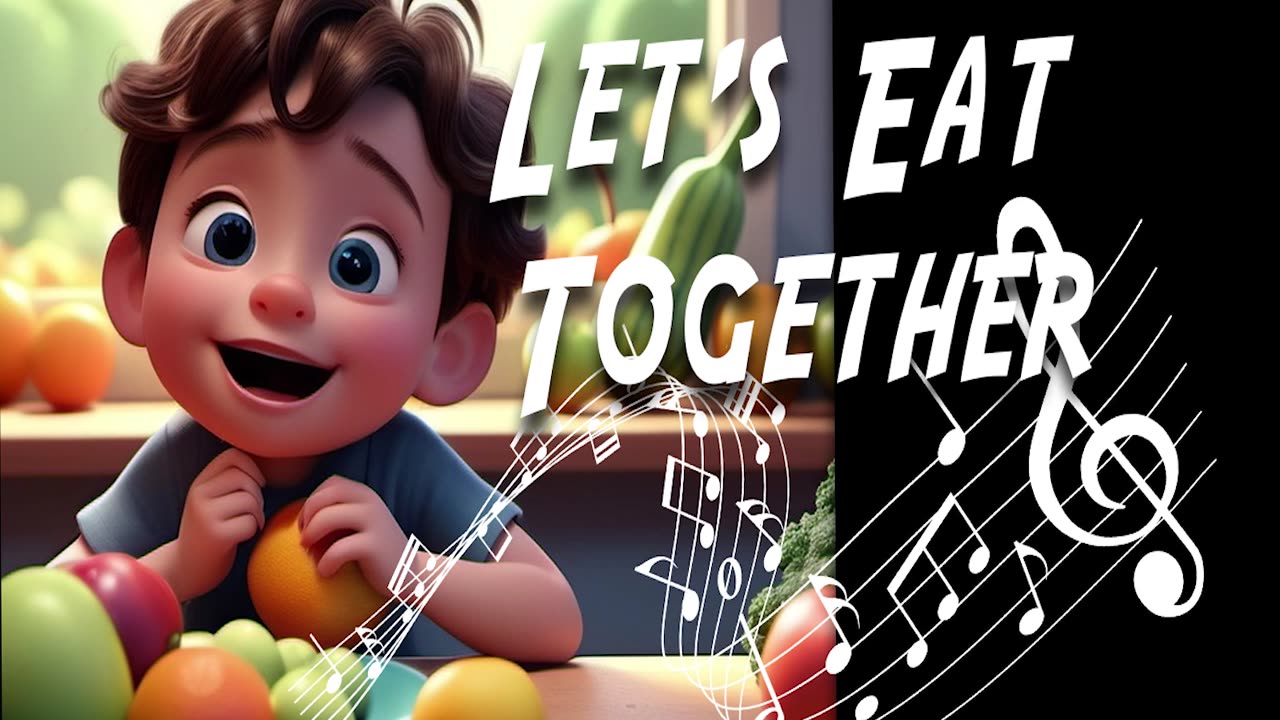 🍎🥦Let's Eat Together | Fun Kids Song About Healthy Fruits & Vegetables!