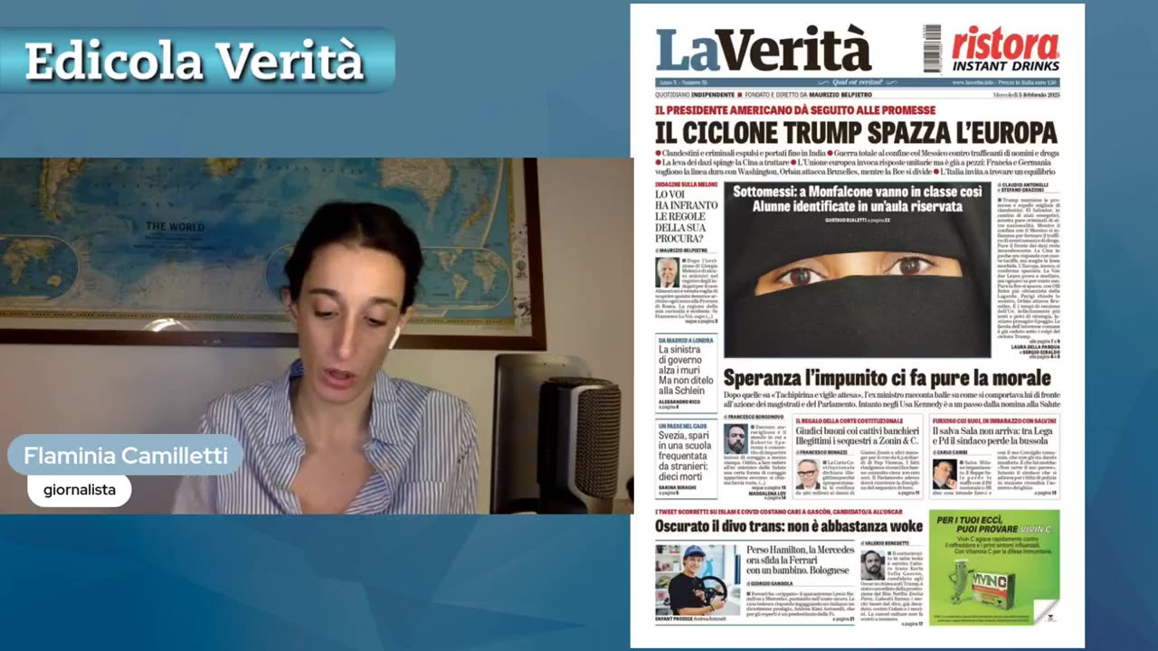🔴 Edicola Verità, la rassegna stampa de "LaVerità" del 05.02.2025