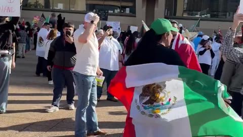 DALLAS, TX: The pro-illegal alien rally was not happy when I showed up.