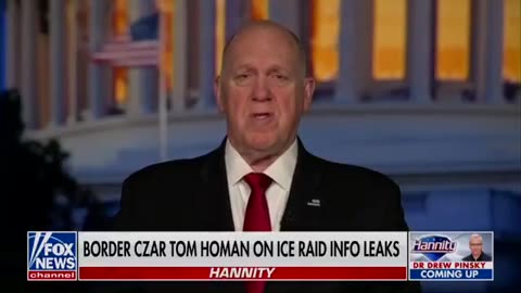 🚨BREAKING: Tom Homan confirms the ICE operation leak appears to have originated from the FBI, says there’s now a criminal investigation.