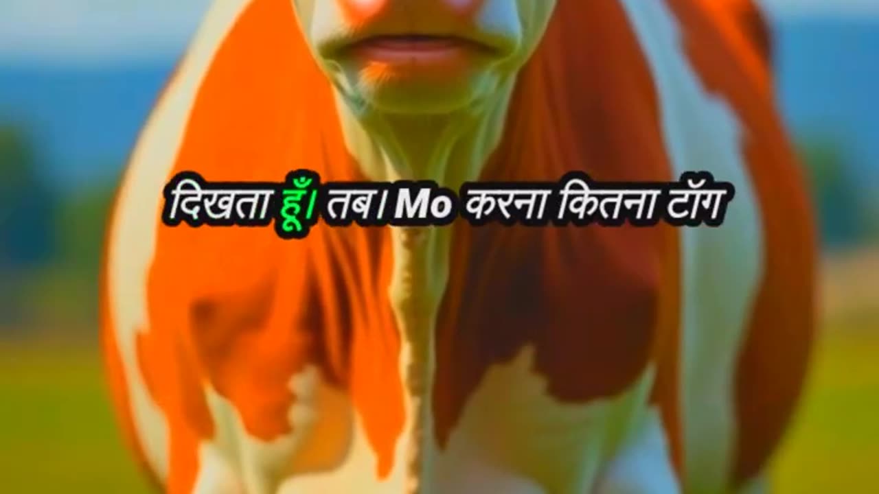 Cool Cow Vibes: Cow in Sunglasses Chewing Grass! 🐄😎 | Bolta Janwar AI
