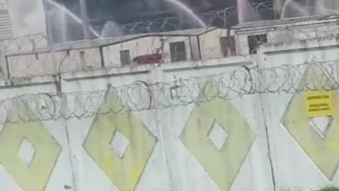 Absolutely Massive Oil Bunker in Feodosia, Crimea Collapses in On Itself from Intense Fire