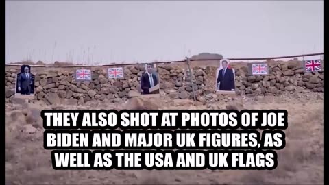 YEMENI SOLDIERS USE ISRAEL-UK-USA FIGURES AS TARGET PRACTICE