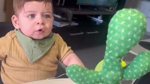 "Adorable Baby Plays with Talking Doll and Gets a Funny Surprise!"