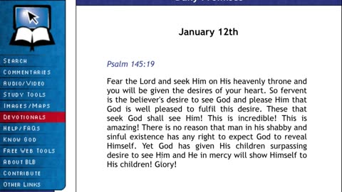 BLB Daily Promises January 12