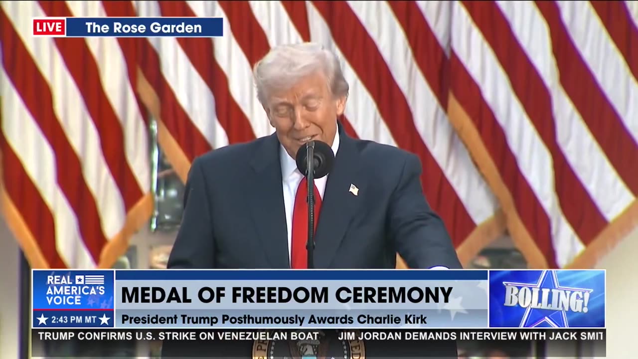 POTUS POSTHUMOUSLY AWARDS CHARLIE KIRK THE PRESIDENTIAL MEDAL OF FREEDOM
