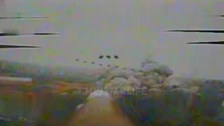 Claimed as moment when three Russian FAB-500 bombs strike on a high-rise building