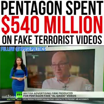 🚨🇺🇸 The Pentagon spent $540M on Fake Terrorist Agendas ▪️ 2007-2011