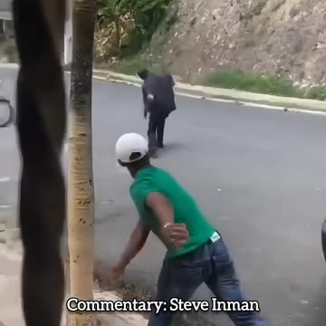 Man with a knife gets rocked