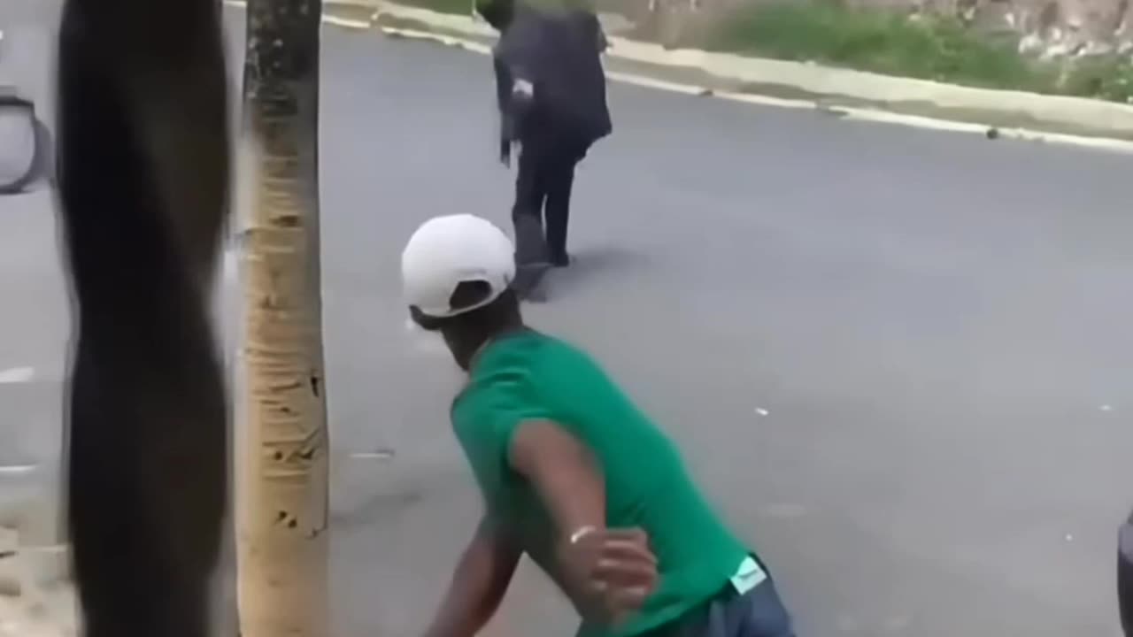 Man with a knife gets rocked