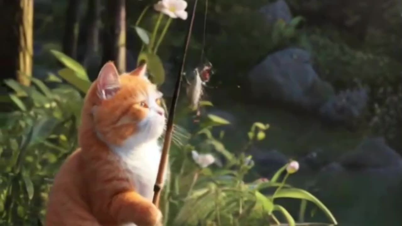 The Cutest Little Ginger Kitten You'll Ever See! The Flying Fish Surprise!