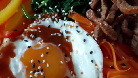 Extravagant Dinner Recipe. Bibimbap #shorts #food #recipes #cooking #asianrecipe