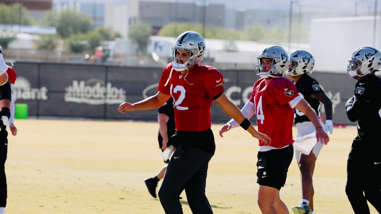 Las Vegas Raiders on the practice field!