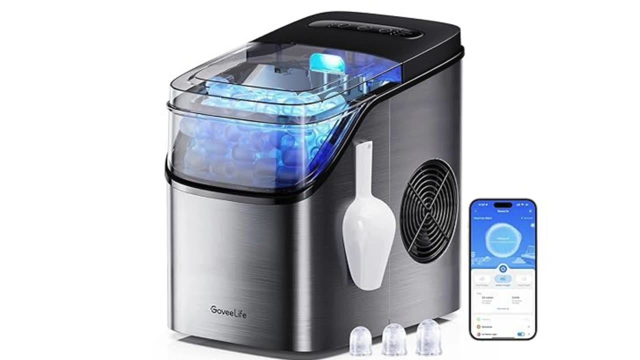 GoveeLife Smart Ice Maker Countertop, Portable Ice Machine with Voice Control