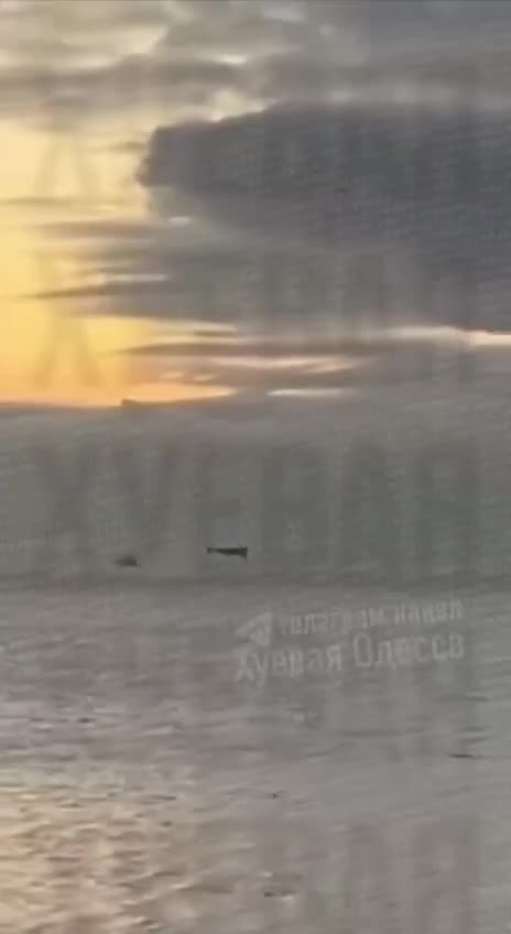 Epic jumps of Shahed on the sea waves in Odesa