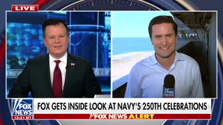 Trump marks Navy’s 250th anniversary aboard carrier with live-fire show