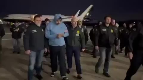 Footage of Venezuelan President Maduro’s perp walk at Stewart Air National Guard Base
