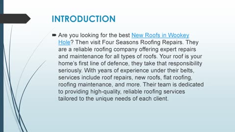 Best New Roofs in Wookey Hole