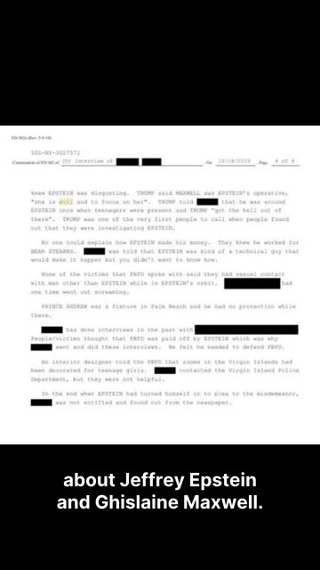 Newly released unsealed court documents show Trump was the whistle blower in 2006 on Epstein