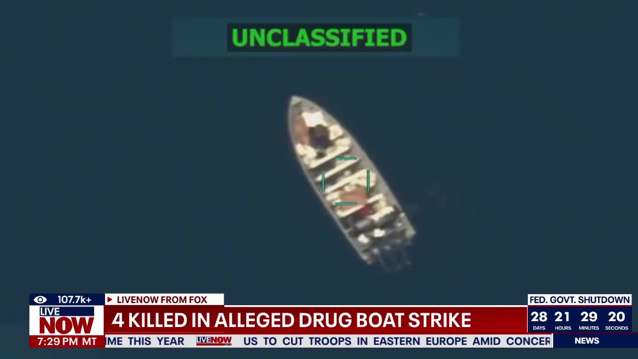 4 killed in strike on alleged drug boat in Eastern Pacific